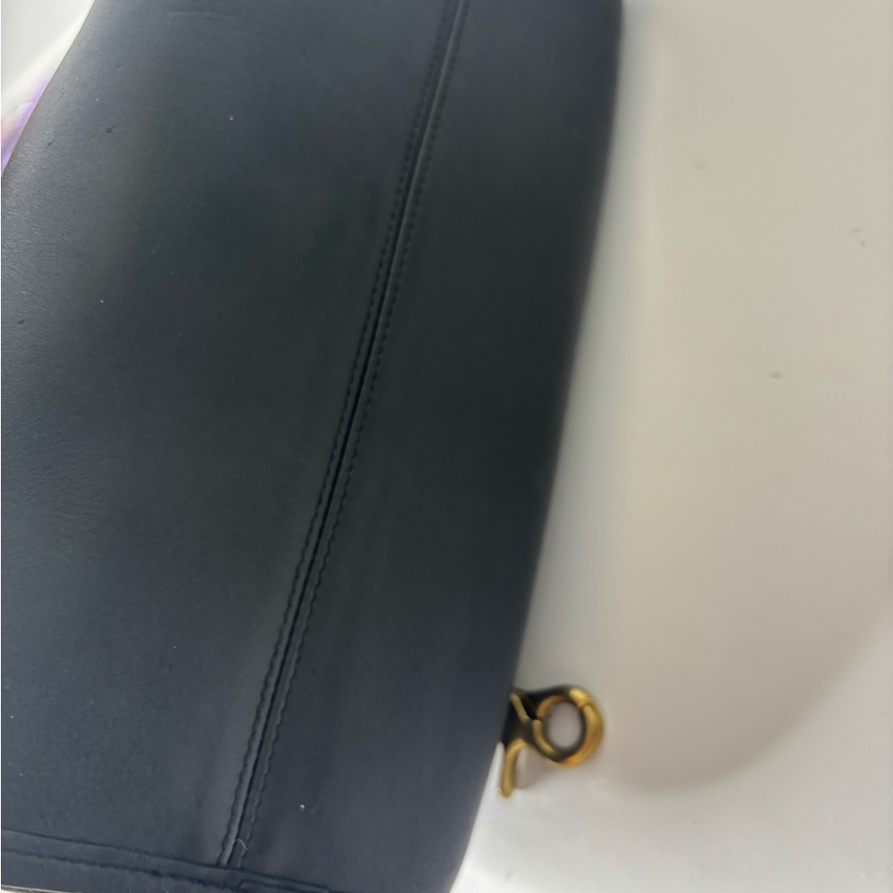 Coach Black Leather Satchel with Brass Hardware - Picture 8 of 12